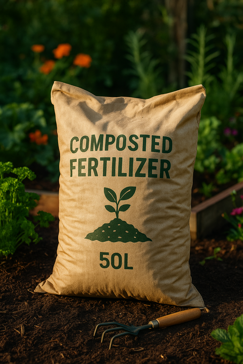 Fumier composté biologique